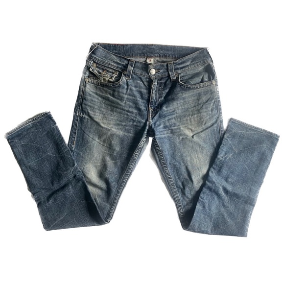 True Religion Other - True Religion Skinny Flap Red Orange Men’s Skinny Denim Jeans 👖